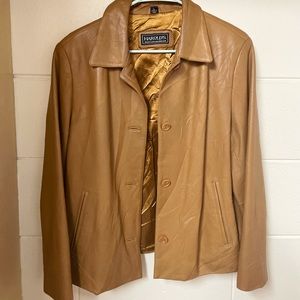 VINTAGE BROWN LEATHER JACKET! Size: M/L / UNISEX
